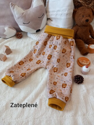 Podzimní medvídci - zateplené rostoucí tepláčky z alpenfleecu