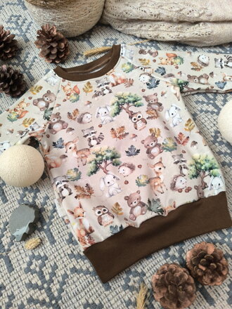 Zvířátka v podzimním lese - mikinka