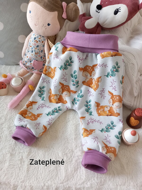 Srnka maminka Zateplené rostoucí batolecí tepláčky Srnka maminka Zateplené rostoucí batolecí tepláčky