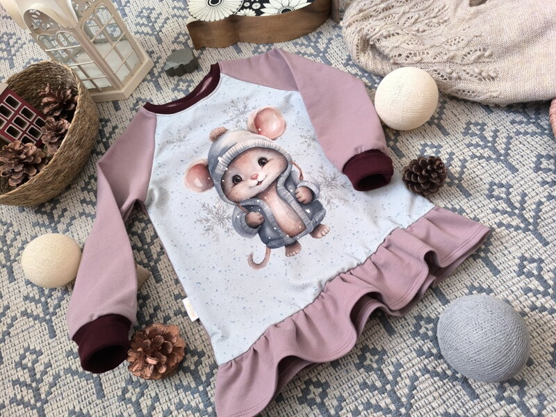 Mikinová tunika Myška