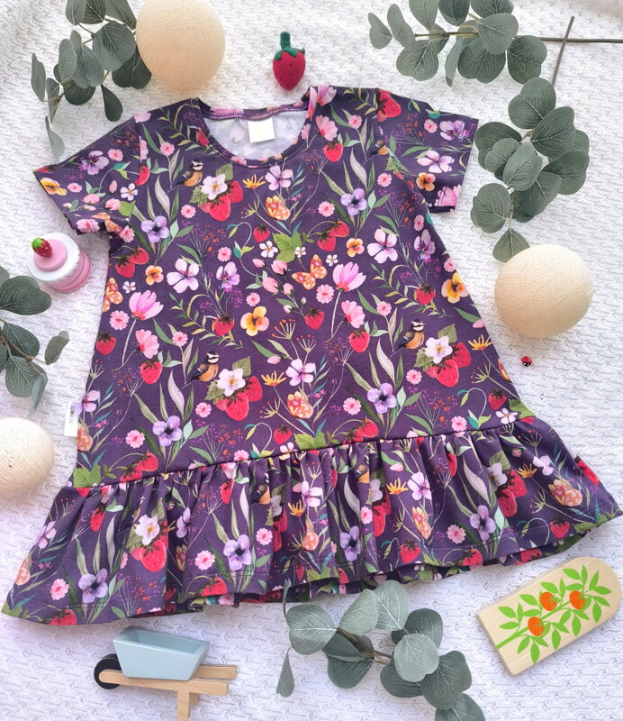 V zahradě - tunika střih Flower s krátkým rukávem